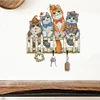 Wooden Cat Diamond Art Hanging Hook Rail Diamond Painting Art Craft Wall Hooks