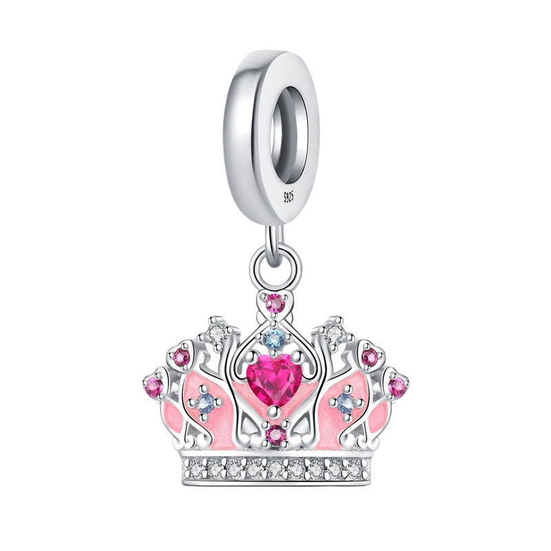 1 Piece 21 * 24mm 925 Sterling Silver Zircon Pumpkin Crown Mushroom Pendant Beads Jewelry Accessories