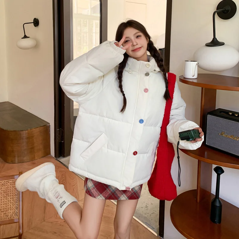 Toloer Small Pink Cotton-Padded Jacket Cotton-Padded Jacket Women's Winter 2024 New Thickening Pike Cotton-Padded Jacket Cotton-Padded Jacket-Outfit Ideas