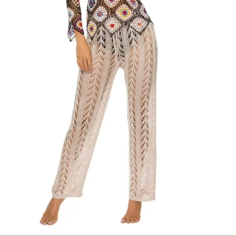 Crochet Pants Knit Hollowed-Out Trousers