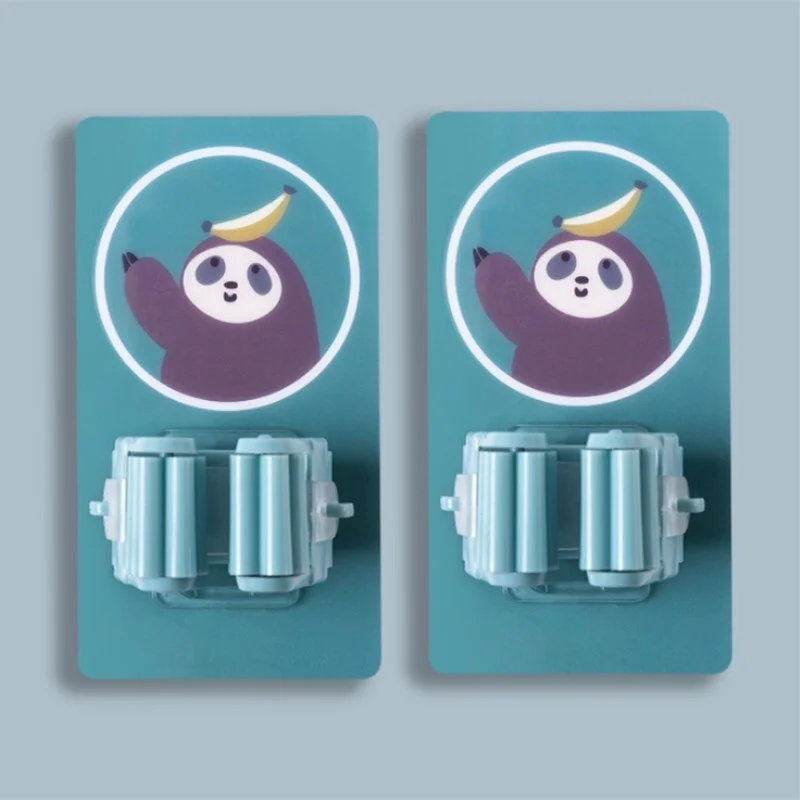 Wall Mounted Bathroom Hooks Cartoon Mop Holder Brush Broom Hanger Organizer Storage Rack Household Kitchen Hanging Cleaning Tool