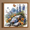 Peinture fleur-Diamant rond complet-30*30cm