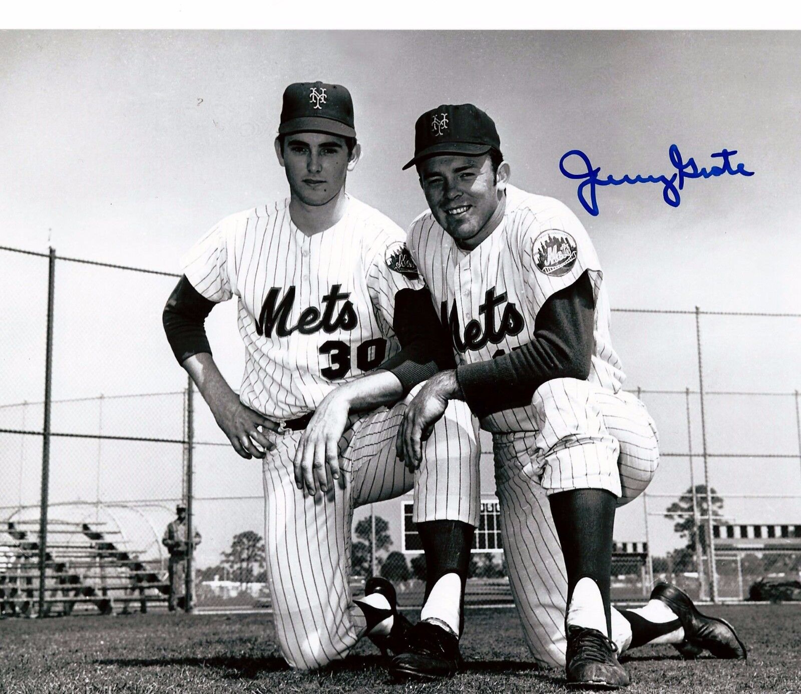 Autographed Jerry Grote New York Mets 8x10 Amazin Mets Photo Poster painting - w/COA