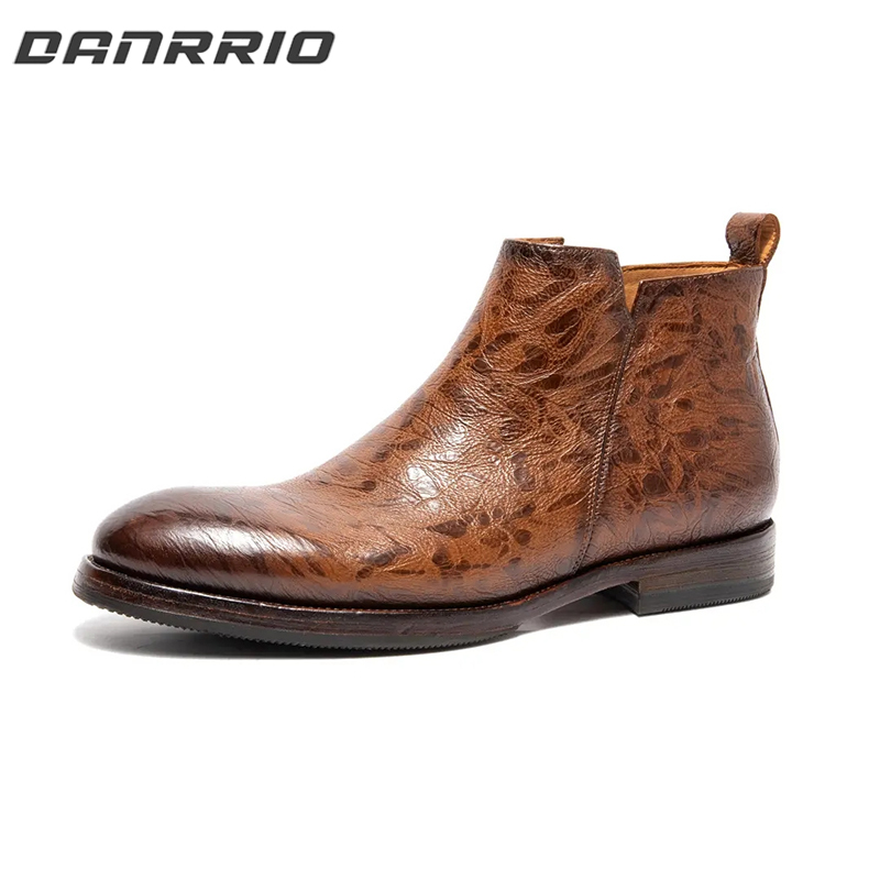 Goodyear Handmade Bison Leather Casual Chelsea Boots DANRRIO.COM DANRRIO