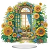2D flache Sonnenblume DIY Acryl Tischplatte Diamond Painting Ornament Kits für Erwachsene