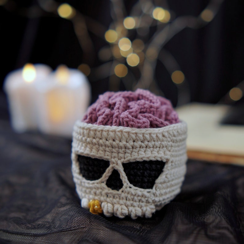 Brainy skull coaster set