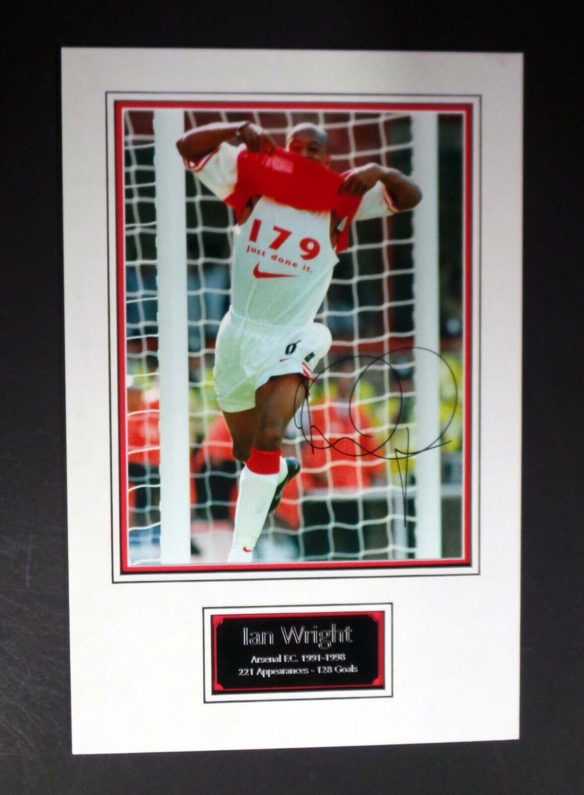 Ian WRIGHT Arsenal LEGEND Signed & Mounted Football Photo Poster painting Display AFTAL RD COA