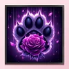 Paw Rose-11CT Stamped Cross Stitch 40*40cm