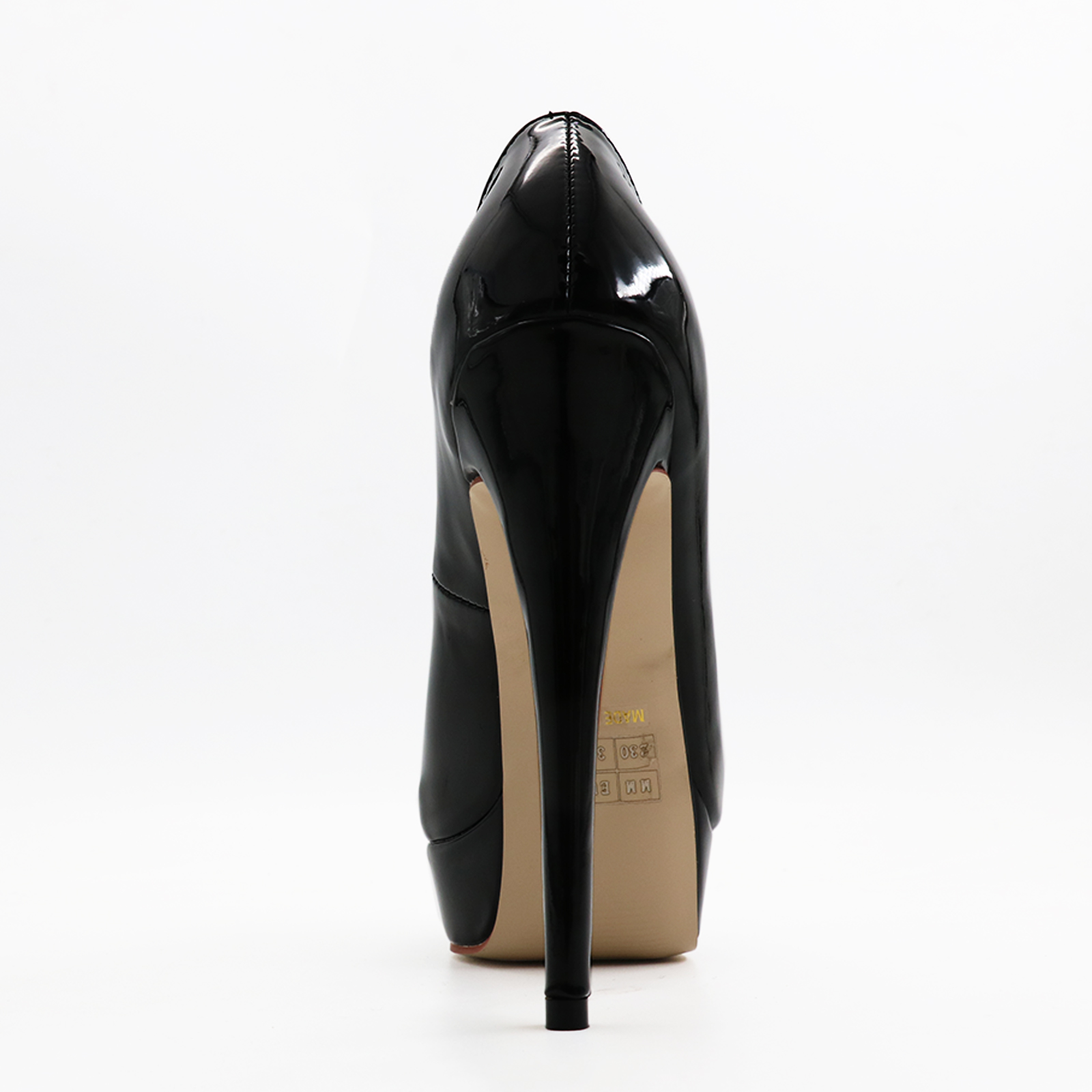 6" Platform Peep Toe Sky High Pumps Patent Shoes-MERUMOTE