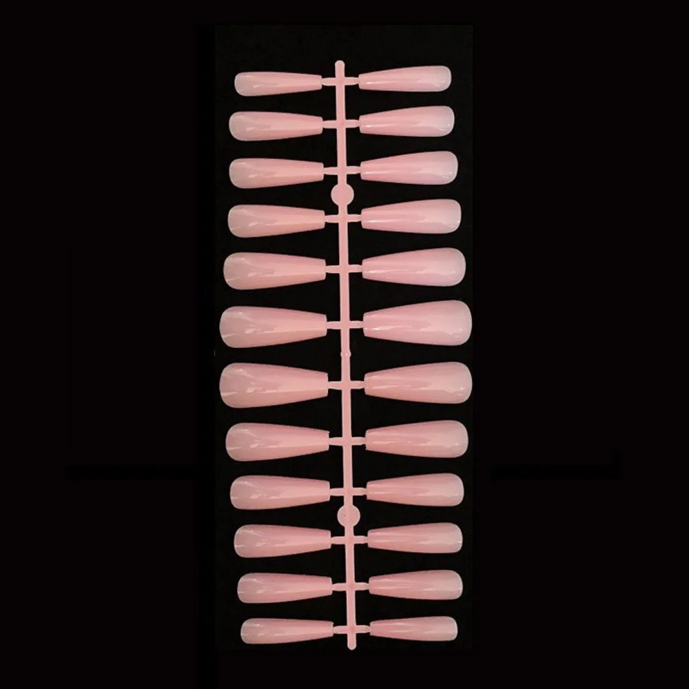 24/100pcs Shiny High-Hard Nails Long Ballerina Simple Pointed Fake Nail Extension Press on Nails Acrylic Manicure Full Nail Tips-Nail Inspo