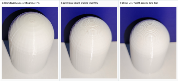 3D打印层高示意图
