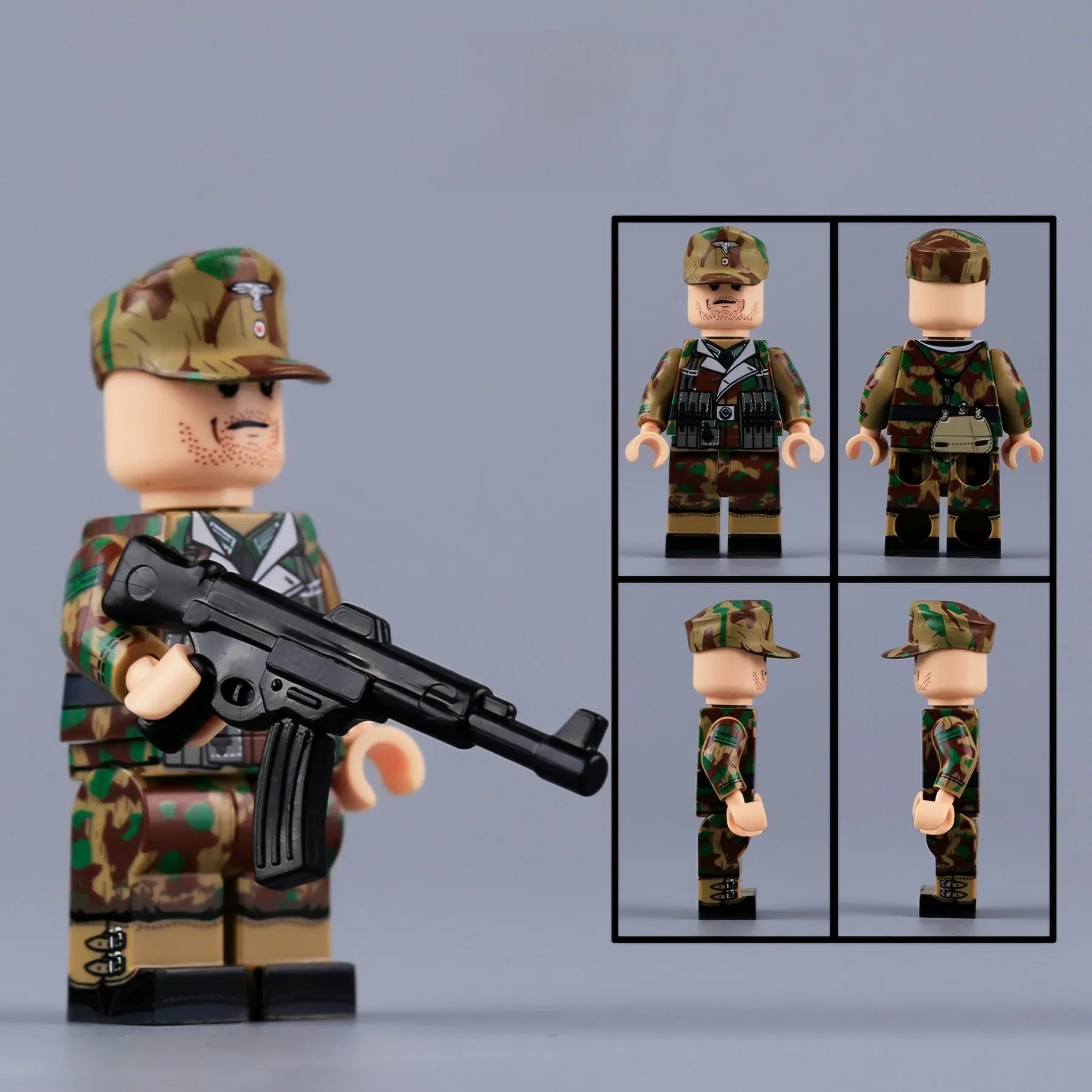 WW2 German Paramilitary Infantry Soldier Custom Military Minifigure Minifigure Bricks monstertoys