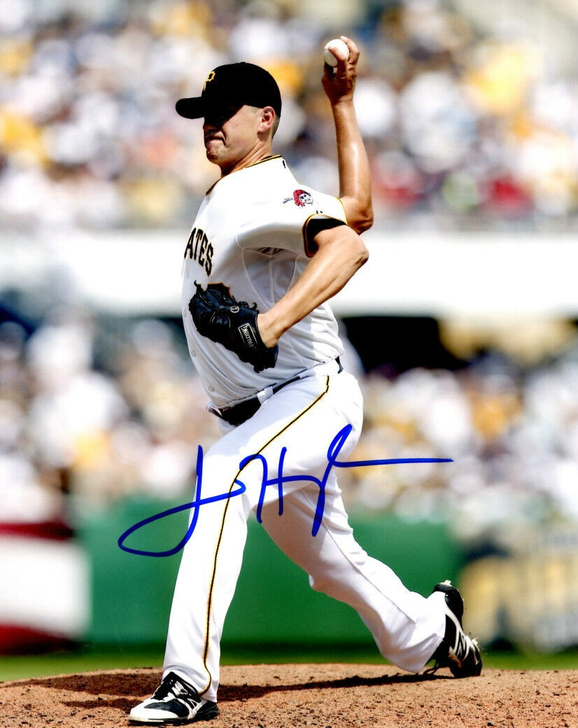 Signed 8x10 JARED HUGHES PITTSBURGH PIRATES Photo Poster painting- COA