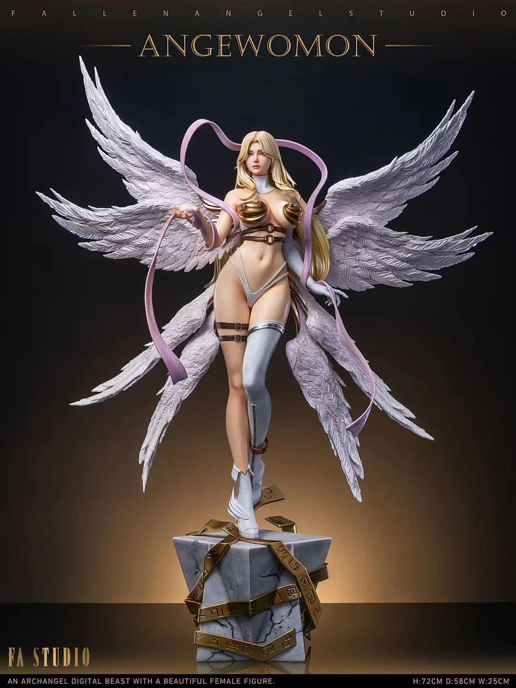 PRE-ORDER Fallen Angel Studio - Digimon - Angewomon & Lady Devimon - 1/4 Scale Resin Statue(GK) (Adult 18+)-