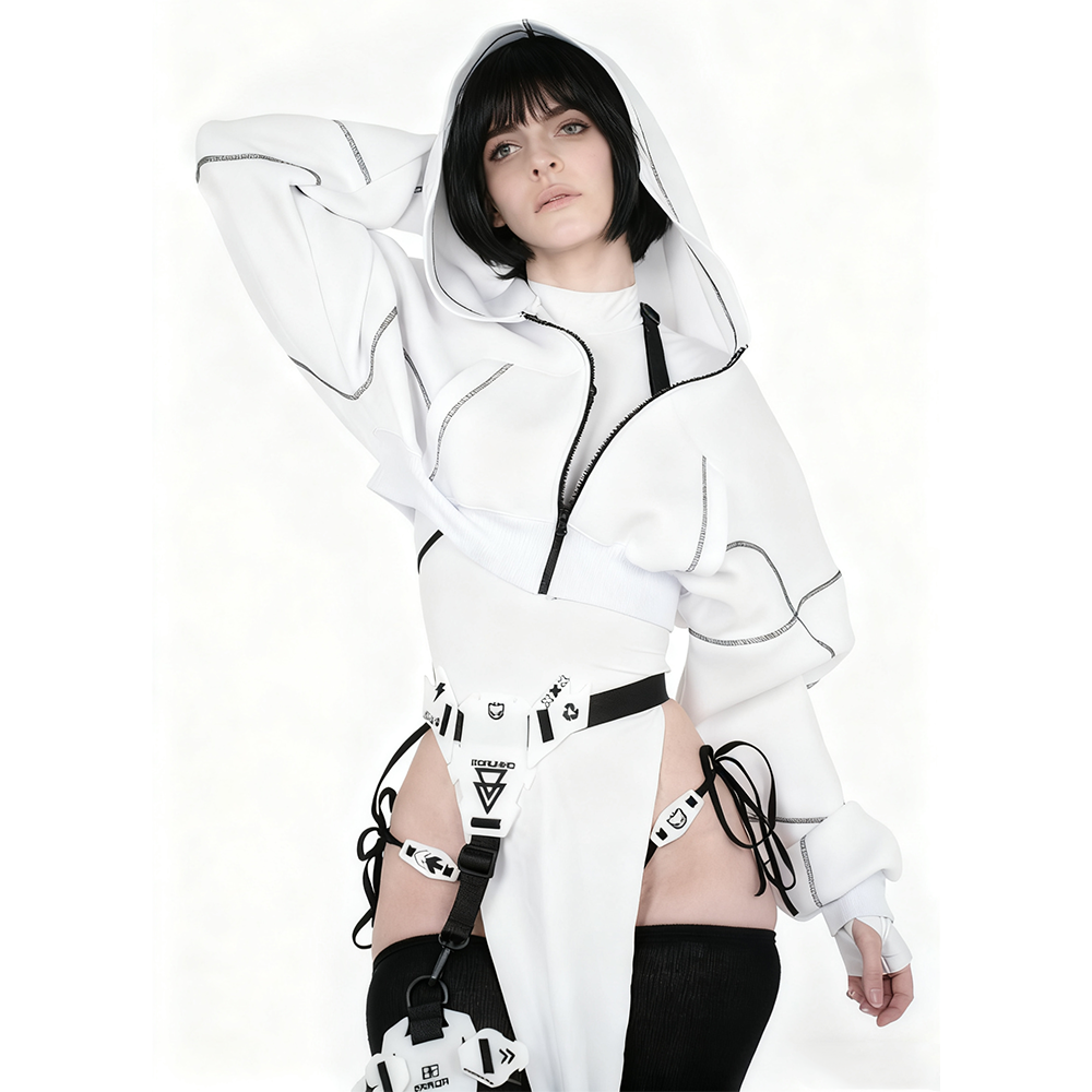 Cyberpunk Futuristic Mechanical Style Women's Sports Yoga Outfit Set