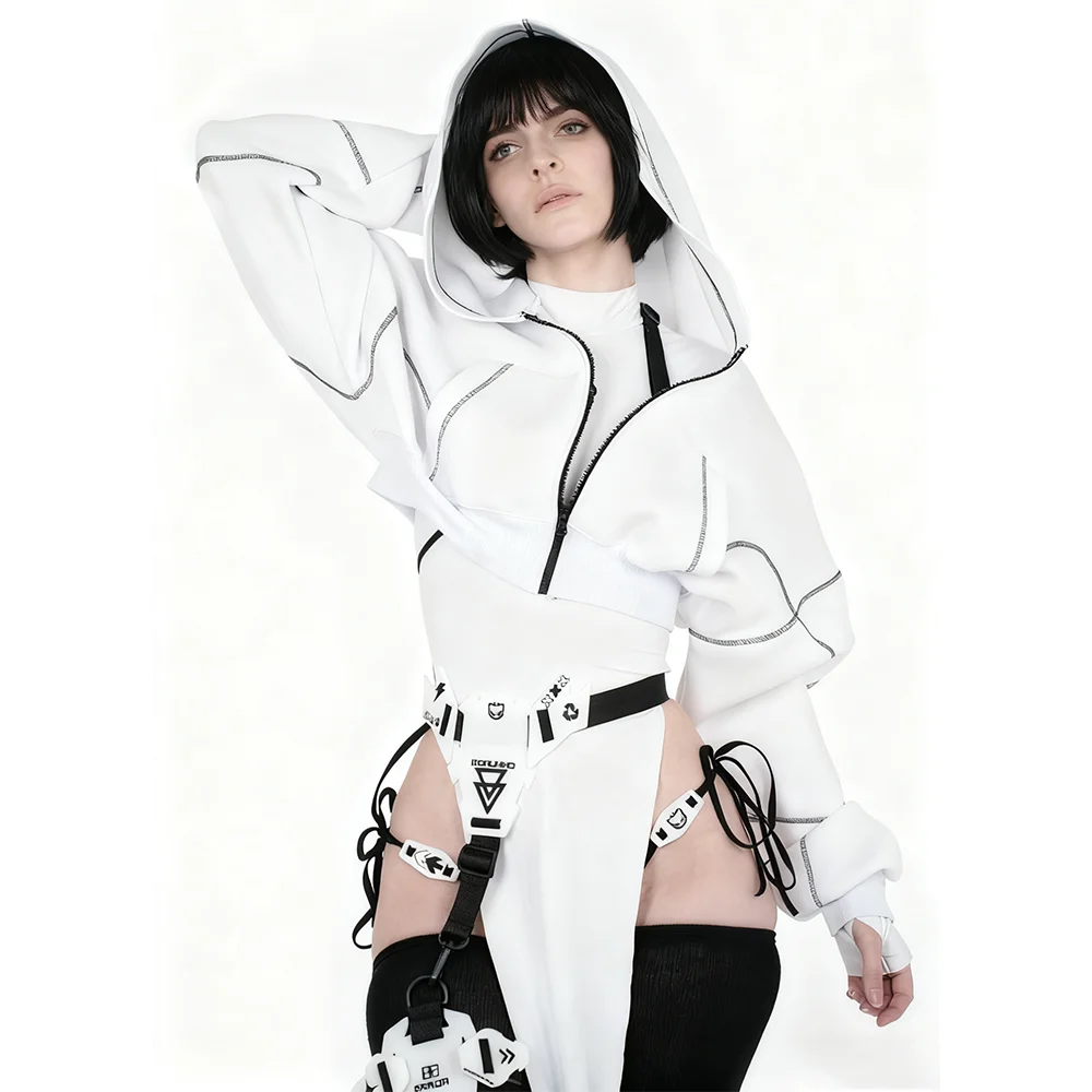 Cyberpunk Futuristic Mechanical Style Women's Sports Yoga Outfit Set