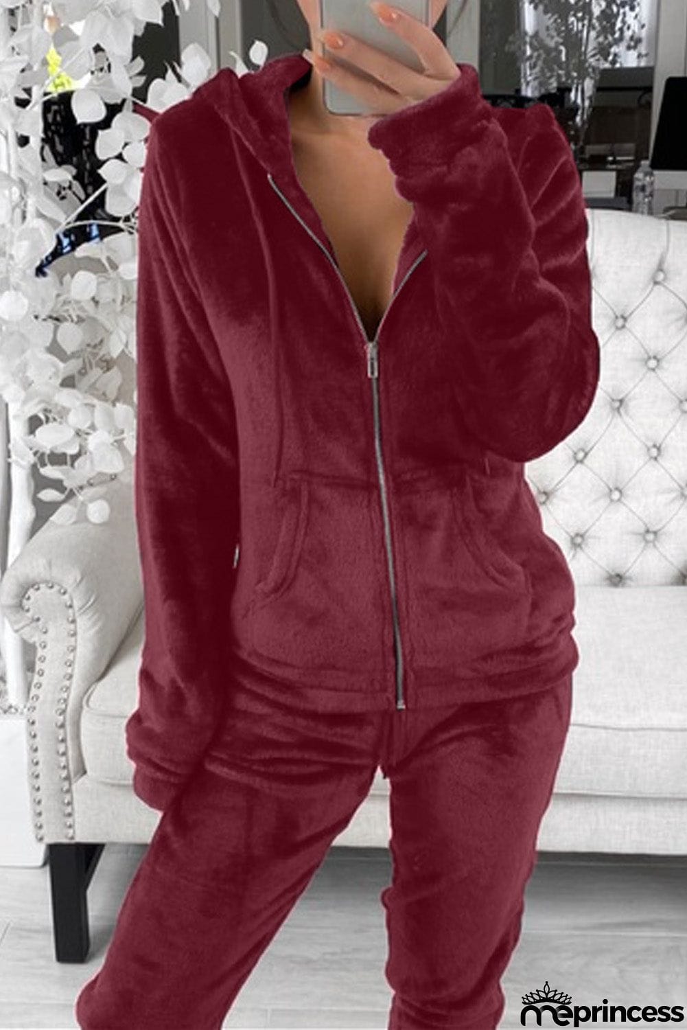 Fleece Hoodie and Pants Sportswear