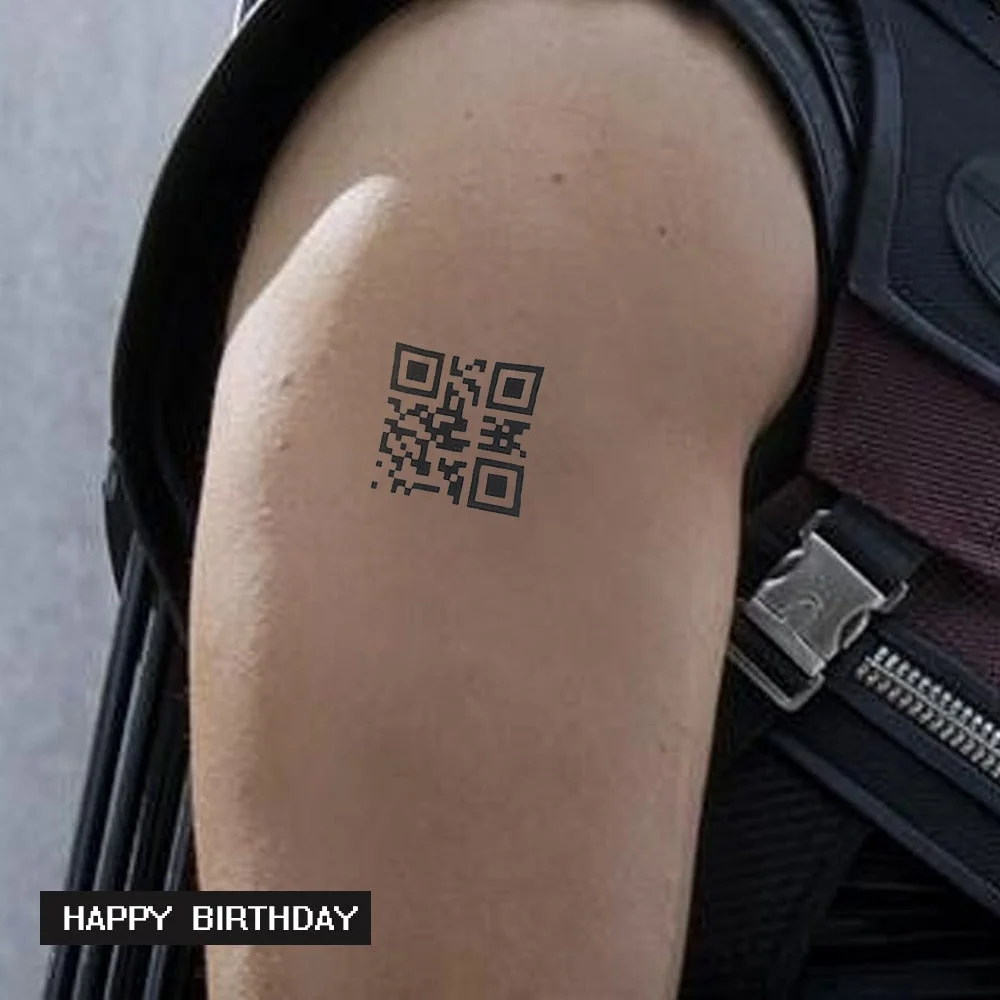 5 Pcs/Set Creative Love QR Code Fake Tattoo for Lovers Adults Wrist Body Art Waterproof Temporary Tattoo Sticker for Men Women