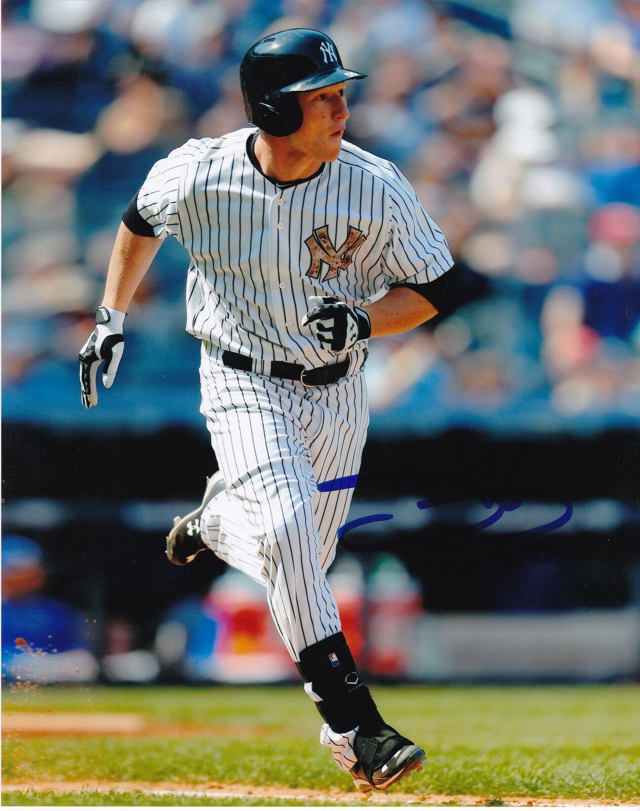 SLADE HEATHCOTT NEW YORK YANKEES ACTION SIGNED 8x10