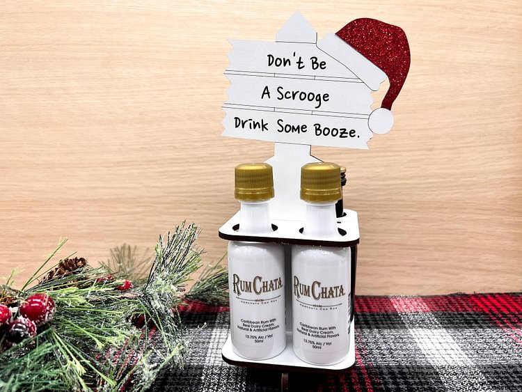 Funny Christmas Mini Liquor Bottle Holder - tree - Codlins