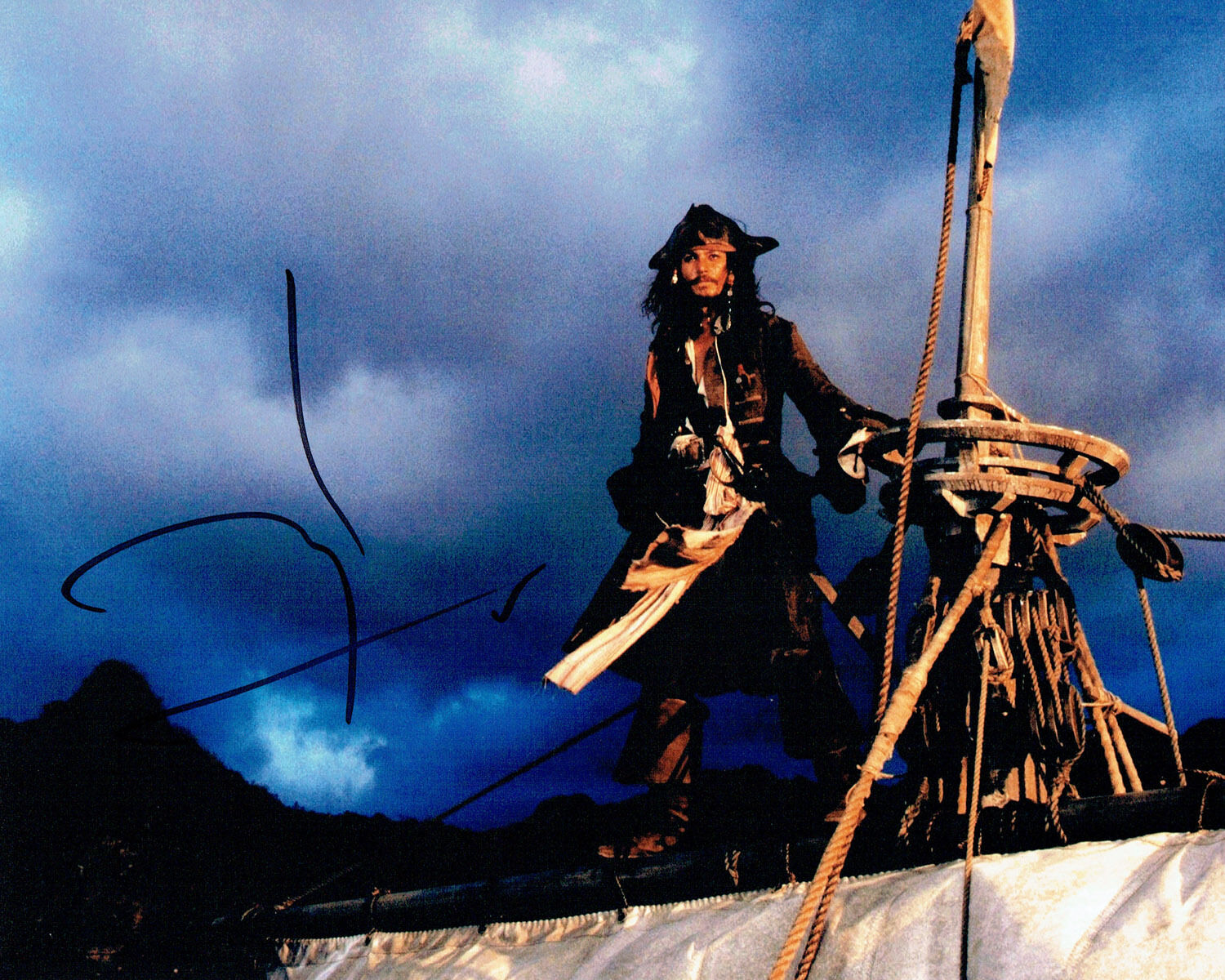 Johnny DEPP Signed Autograph 10x8 Pirates of the Caribbean Photo Poster painting B AFTAL COA