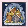 Winter Color House - 14CT Stamped Cross Stitch 33*33cm/12.99*12.99in