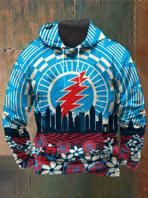 Unisex Skull Bear Print Heavyweight Hoodies