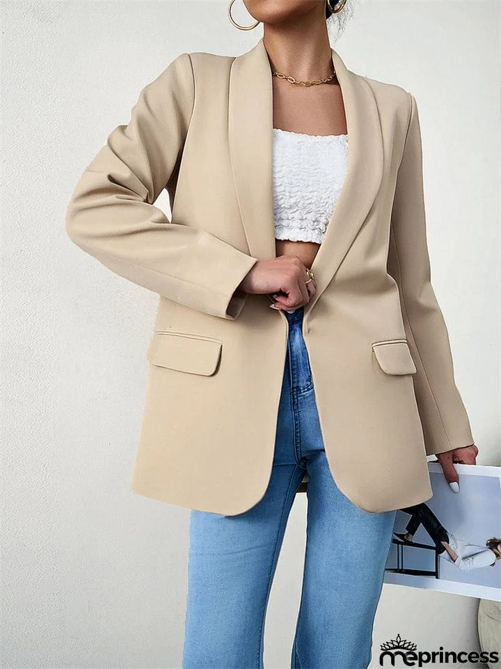 Temperament Open Front Office Blazer Coat for Lady