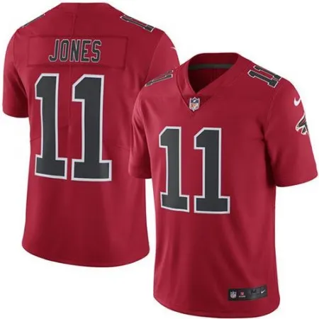 Falcons #11 Julio Jones Red Youth Stitched NFL Limited Rush Jersey