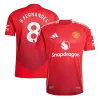 B.FERNANDES #8 Manchester United Home Authentic Soccer Jersey 2024/25