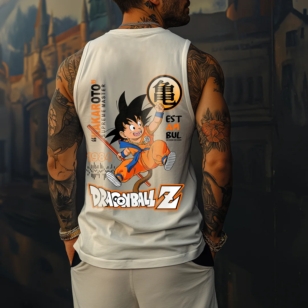 Unisex Oversized Dragon Ball Goku Boy Tank Top