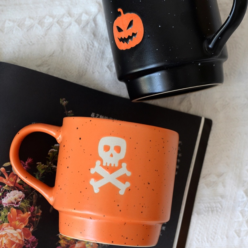 KEEPIN®Halloween Cup Funny Cute Cartoon Mug Household Ceramic Cup Set Stacked Cup Water Cup