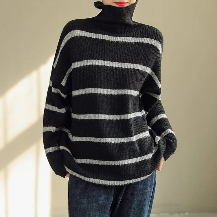 Winter Casual Fashion Turtlekneck Knitted Sweater
