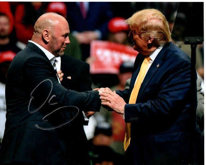 DANA WHITE signed autographed w/ DONALD TRUMP 8x10 Photo Poster painting