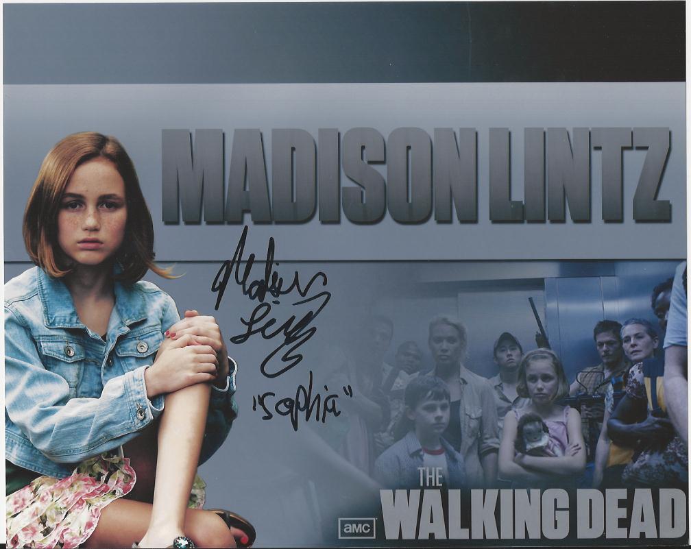 Madison Lintz - The Walking Dead signed Photo Poster painting