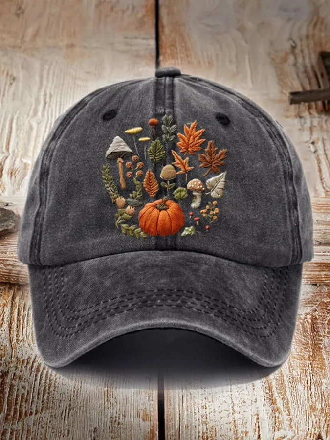 Unisex Halloween Pumpkin Maple Leaf Hat 