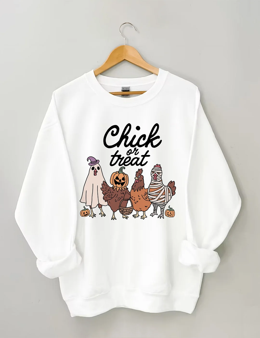 Chick Or Treat Halloween Chicken Sweatshirt