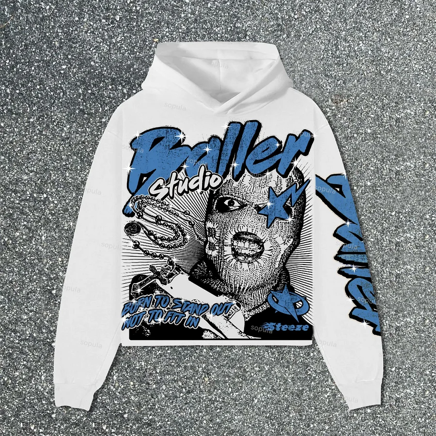 Sopula Hellster Street Players Make Old Retro Graphics Pocketless Hoodie