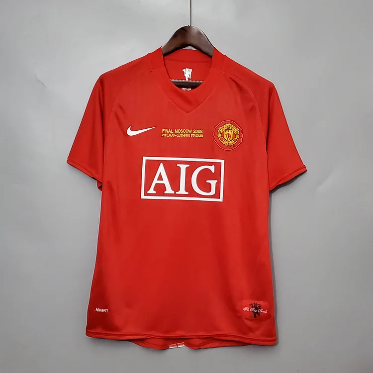 2007/2008 Retro Manchester United Home Champions League Edition Football Shirt 1:1 Thai Quality