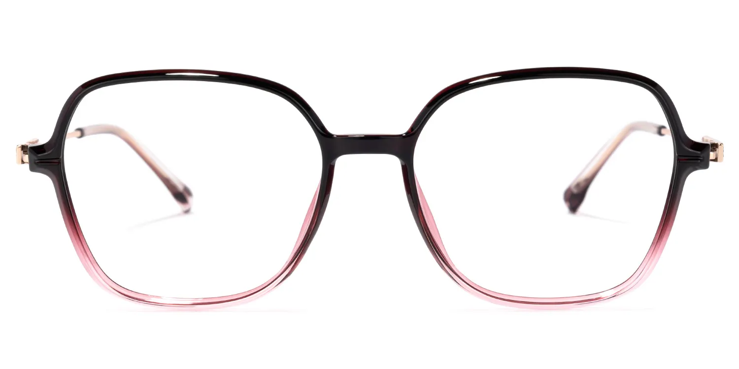 Geena Schwarz-Lila Quadratisch Brille  Schwarz-Lila