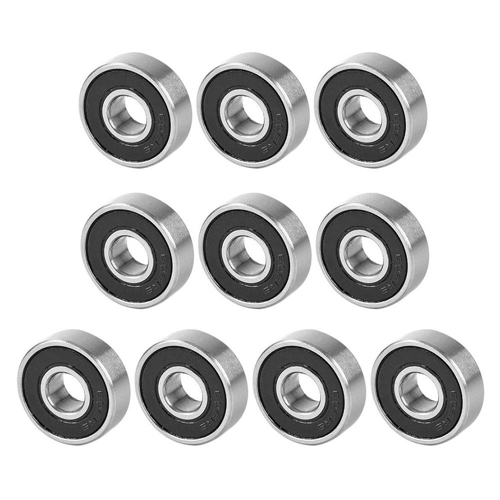 

10pcs/set 608-2RS Rubber Cover Sealed Shafts Deep Groove Steel Ball Bearing, 501 Original