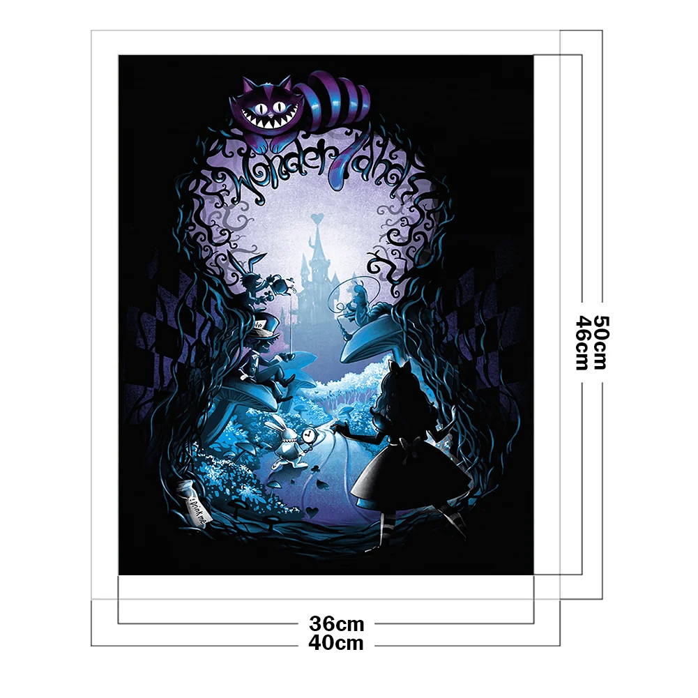 11CT Full Stamped Cross Stitch - Silhouette Series(Canvas|40*50cm)