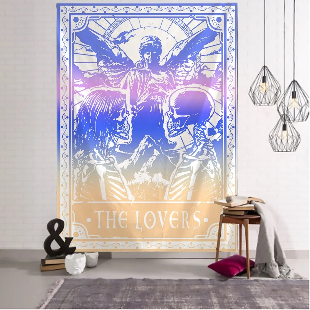 Colorful Tarot Tapestry Wall Hanging Indian Mandala Witchcraft Bohemian Hippie Divination Bed Sheet Home Decor