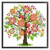 Four Seasons Tree-Summer-14CT Stamped Cross Stitch 18*18cm/7.09*7.09in tapestrymarket