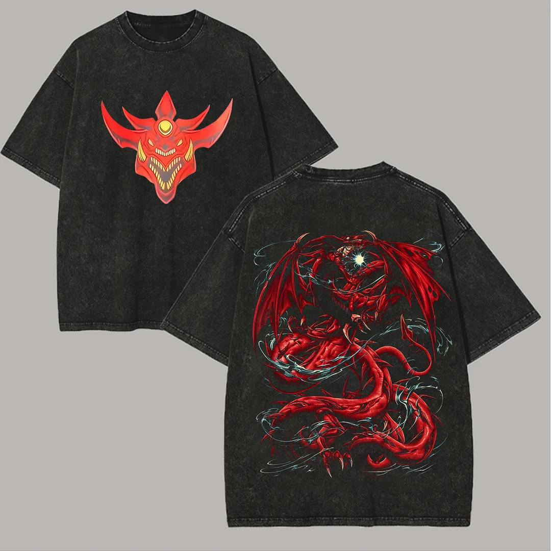 Slifer The Sky Dragon Printed Unisex Washed T-Shirt