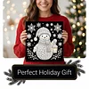 (25x25cm)DIY Snowman Framed Handmade Pearl Painting Art Craft Kit Living Home Decor
