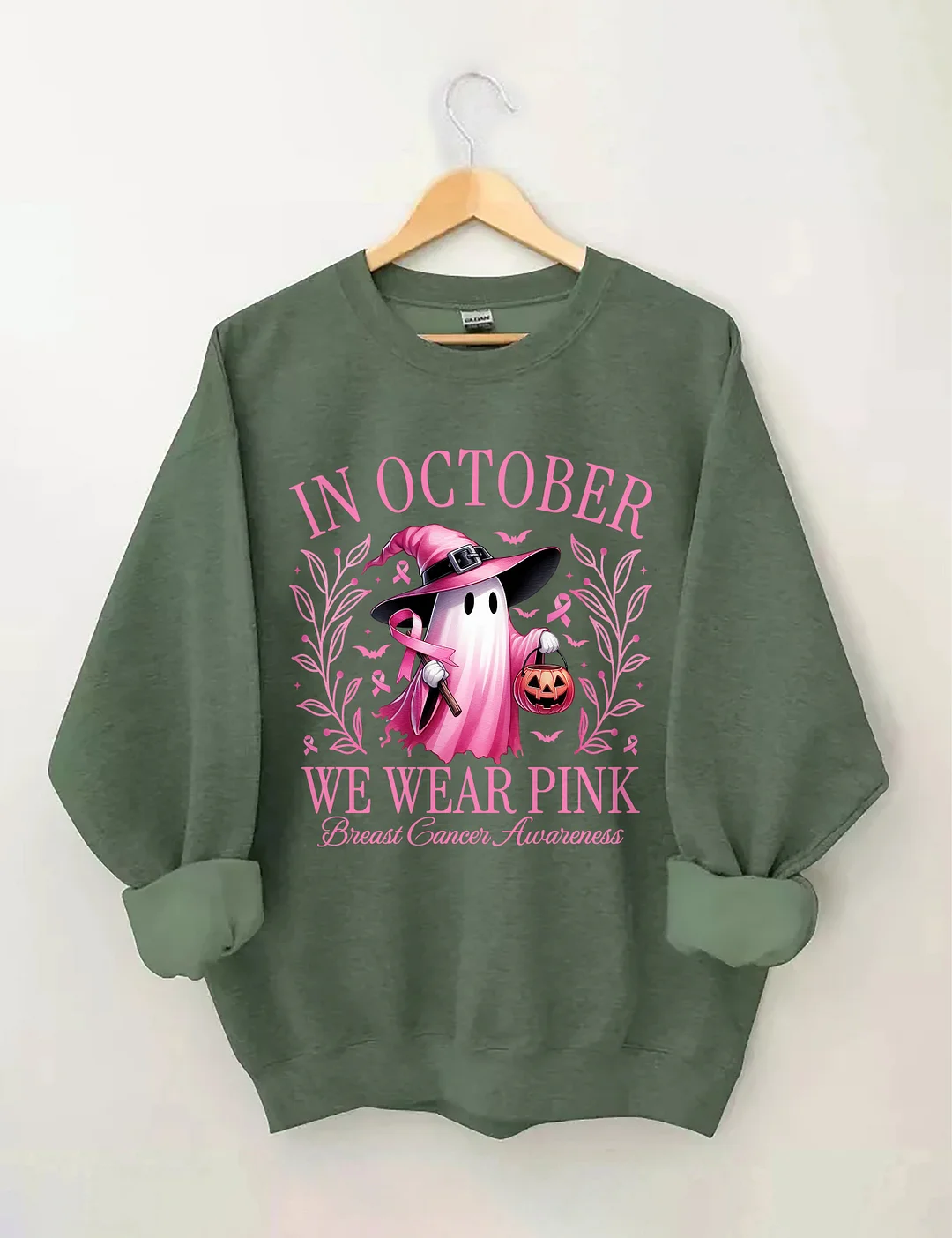In October We Wear Pink Sweatshirt