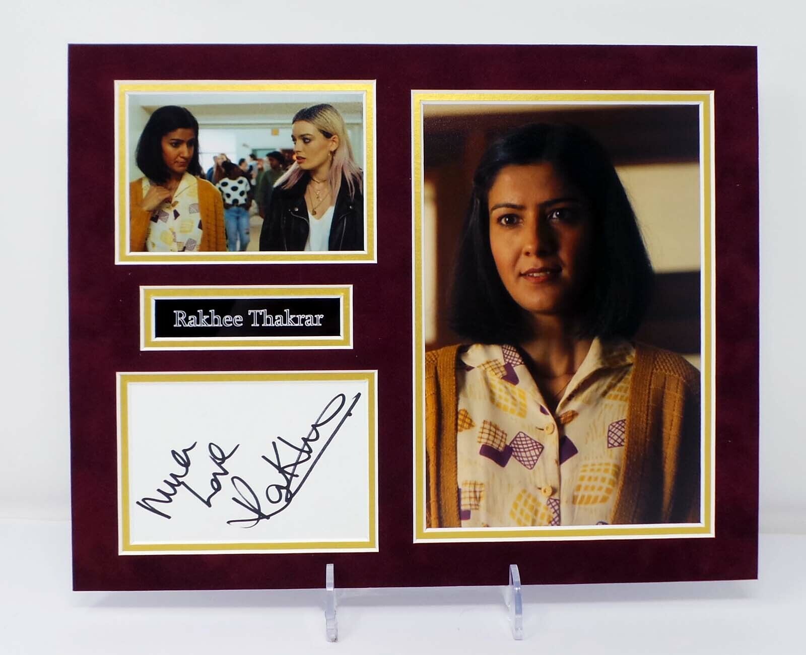 Rakhee THAKRAR Signed &Mounted Photo Poster painting Display AFTAL RD COA Netflix Sex Education