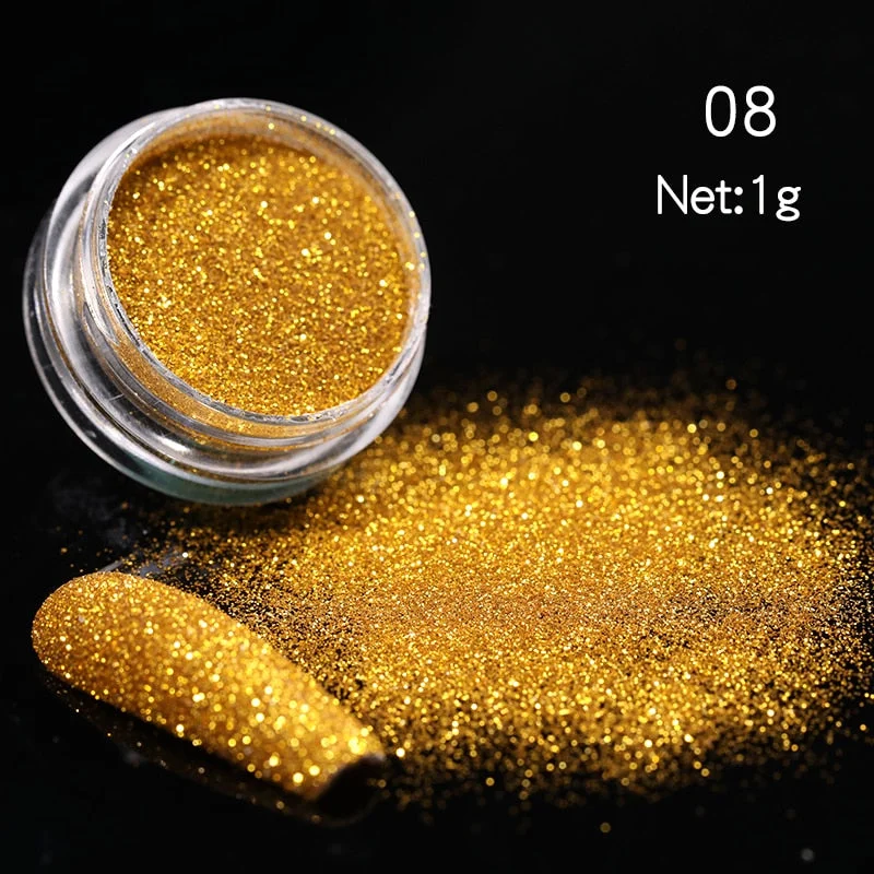 1 Box Sparkly Shinning Nail Sequins Glitter Orange iridescent Powder Flakies Paillette DIY Nail Art Decoration-Nail Inspo