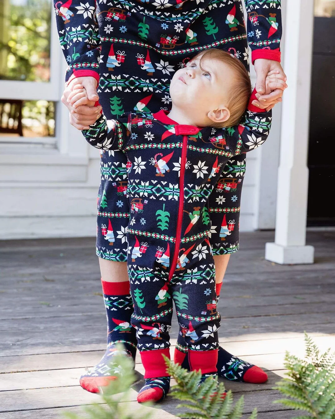 Cute Santa and Snowflake Patterned Family Matching Pajamas Sets